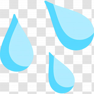 Water Splash - Blue Cartoon Water Drops Transparent PNG