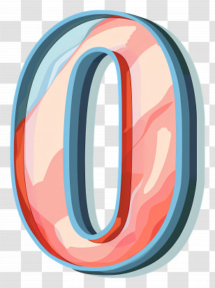 Number 0 - Colorful Number Zero Transparent PNG