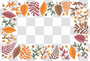 Autumn Frame - Autumn Leaf Border Illustration Transparent PNG