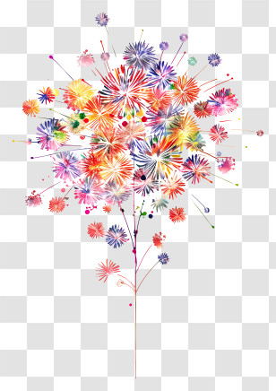 Firework - Colorful Fireworks Display Transparent PNG