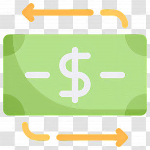 Investment Flow - Dollar Bill With Arrows Illustration Transparent PNG