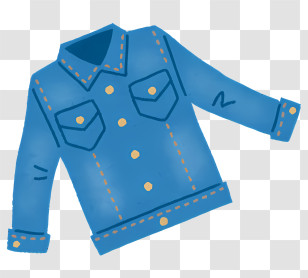 Fashion - Blue Denim Jacket Transparent PNG