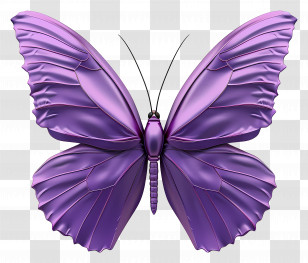 Purple Butterfly - Purple Butterfly Illustration Transparent PNG