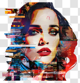 Katy Perry - Colorful Stylized Portrait Of A Woman Transparent PNG