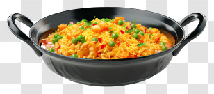 Mandi Dish - Fried Rice In A Black Bowl Transparent PNG