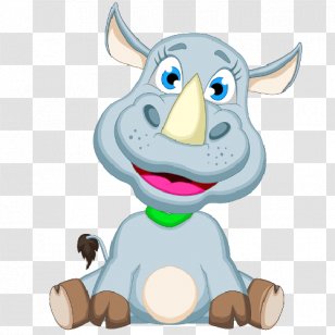 Rhinoceros Hippopotamus Clip Art - Rhino Watercolor Transparent PNG
