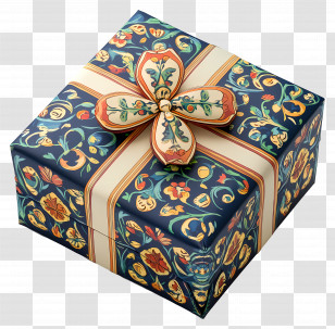 Islamic Gift Box - Decorative Gift Box With Ribbon Transparent PNG