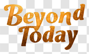 Beyond Today - Beyond Today Gold Glitter Text Transparent PNG