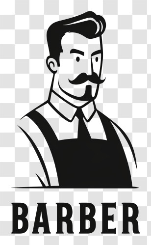 Barber Logo - Classic Barber Logo Transparent PNG