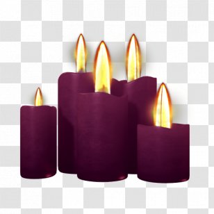 Candle Color Clip Art - Flameless - Purple Candles Transparent PNG