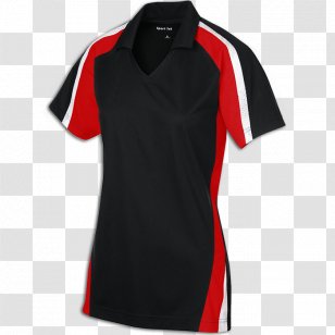 Jersey T-shirt Sleeve Polo Shirt - Black Transparent PNG
