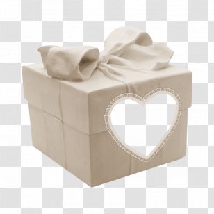 Gift Ribbon Box - White - Love Border Transparent PNG