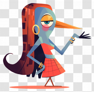 Cartoon Woodpecker - Stylish Cartoon Bird With Attitude Transparent PNG