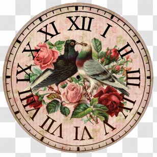 Clock Face Dial Pendulum Shabby Chic - Wall Transparent PNG