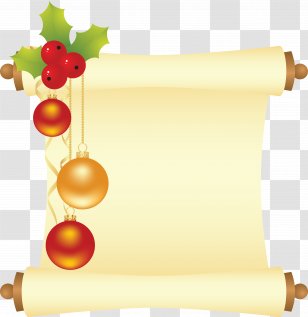 Paper Clip Art - Christmas - Scroll Transparent PNG