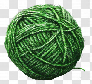 Green Yarn Ball - Green Yarn Ball For Knitting And Crafting Transparent PNG