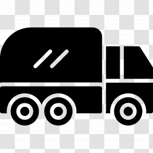 Delivery Truck - Black Truck Icon Illustration Transparent PNG