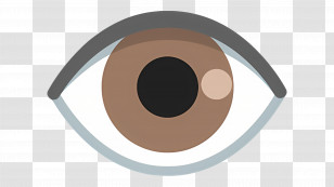 Eyes Emoji - Eye Icon With Brown Iris Representing Vision Transparent PNG