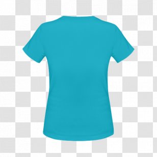 T-shirt Crew Neck Product Sleeve Cotton - Aqua - Record Shop Transparent PNG