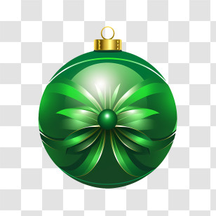 Christmas Ball - Green Christmas Ornament Transparent PNG