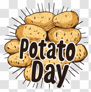 Potato Day - Potato Day Celebration Design Transparent PNG