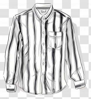 Striped Shirt - Striped Shirt Fashion Illustration Transparent PNG