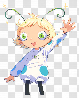 Cartoon Ant - Cartoon Character With Polka Dots Transparent PNG