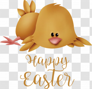 Happy Easter Chicken And Ducklings Transparent PNG