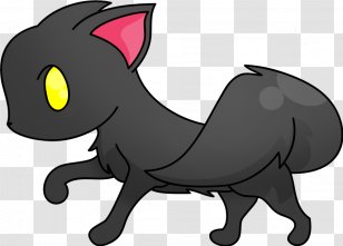 Light Yagami Kitten Black Cat Whiskers - Cartoon - Halloween Pictures Transparent PNG