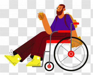 Sitting On Wheelchair Wheelchair Sitting Transparent PNG
