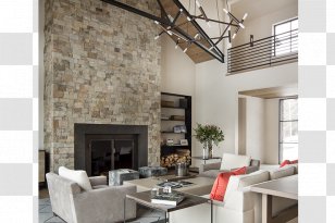 Interior Design Services Living Room Fireplace Wall - Building Transparent PNG