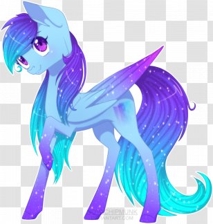 Pony Digital Art Horse - Data - Aurora Lights Transparent PNG