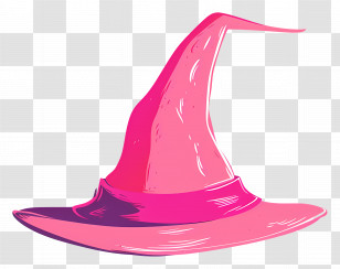 Witch Hat - Pink Witch Hat Illustration Transparent PNG