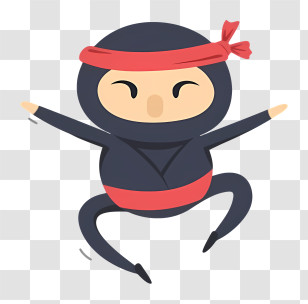 Lego Ninja - Happy Ninja Jumping Transparent PNG