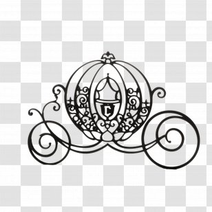 Cinderella Mickey Mouse Carriage Silhouette - Symbol - Black Cartoon Pumpkin Transparent PNG