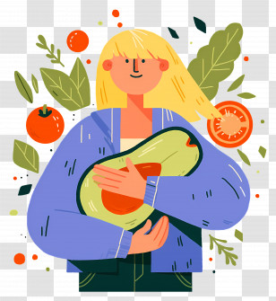 Eating Healthy - Person Holding Fresh Vegetables Transparent PNG