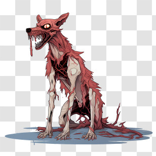 Five Nights At Freddys - Zombie Dog With Red Fur Transparent PNG