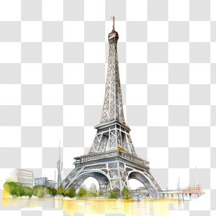 Eiffel Tower
 - Watercolor Sketch Of Eiffel Tower Transparent PNG