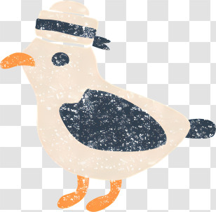 Icon - Seagull With Hat Transparent PNG