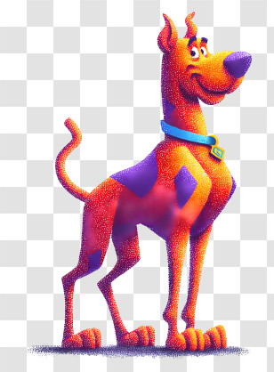 Scooby Doo - Colorful Cartoon Dog With Collar Transparent PNG