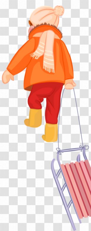 Scarf Hat Headgear - Orange - Little Boy Winter Transparent PNG