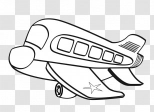 Airplane Aircraft Black And White Clip Art - Propeller - Pictures Transparent PNG