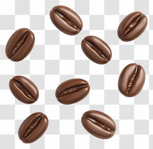 Coffee Beans - Coffee Beans Spread On Transparent Background Transparent PNG