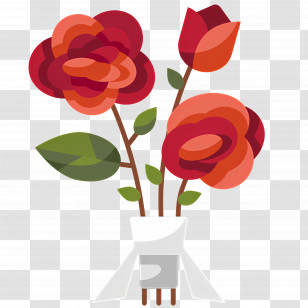 Rose Bouquet - Bouquet Of Red Flowers Transparent PNG