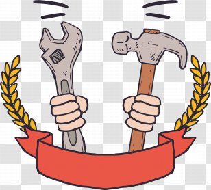 Hand Tool Wrench Hammer - Joint - Holding A And Transparent PNG