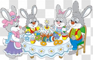 Easter Bunny Food Family Clip Art - Child Transparent PNG