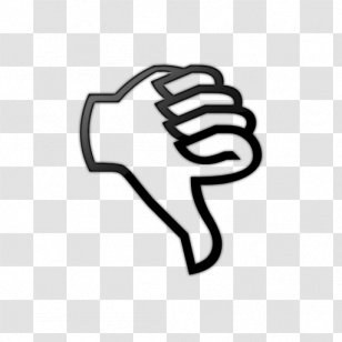 Thumb Signal Clip Art Vector Graphics Stock Illustration - Black And White - Asymmetric Clubbed Transparent PNG