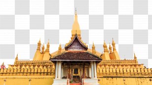 Pha That Luang Temple Wat Prabang Travel - Landmark - Sa Nam Transparent PNG