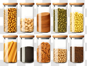 Food Storage Containers - Assorted Food Jars Transparent PNG