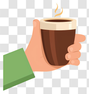 Hot Chocolate - Hand Holding A Warm Coffee Cup Transparent PNG